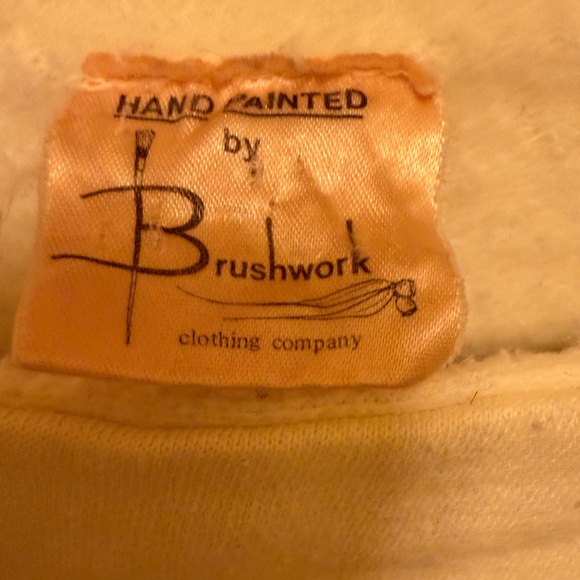 Hand Painted Sherpa Bell Sleeved Pullover Sweatshirt - Picture 6 of 7